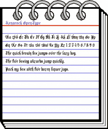 Kenarock Regular animated font preview Kenarock Regular animated font preview