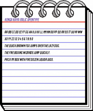 Kenga Kaya Italic animated font preview Kenga Kaya Italic animated font preview