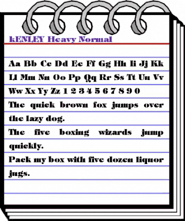 kENLEY Heavy-Normal Regular animated font preview