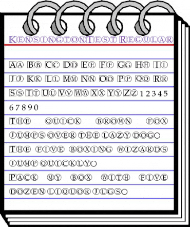 KensingtonTest Regular animated font preview KensingtonTest Regular animated font preview