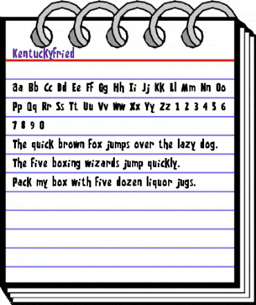 Kentuckyfried Regular animated font preview Kentuckyfried Regular animated font preview
