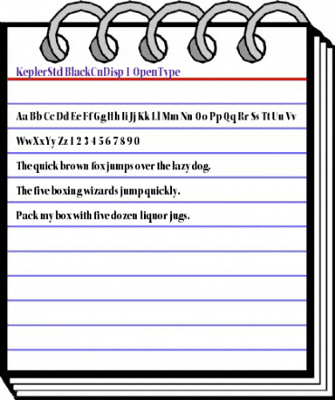 Kepler Std Black Condensed Display animated font preview Kepler Std Black Condensed Display animated font preview