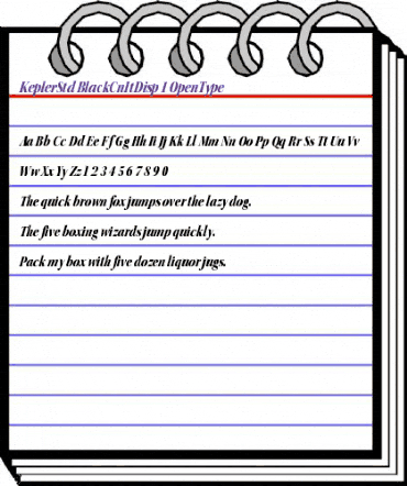 Kepler Std Black Condensed Italic Display animated font preview Kepler Std Black Condensed Italic Display animated font preview