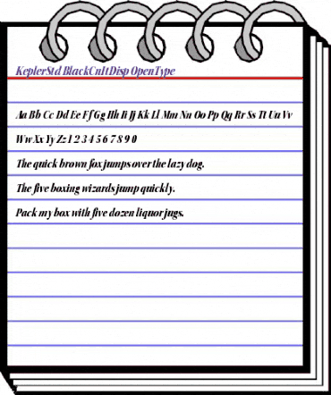 Kepler Std Black Condensed Italic Display animated font preview Kepler Std Black Condensed Italic Display animated font preview
