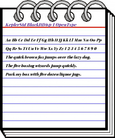 Kepler Std Black Italic Display animated font preview Kepler Std Black Italic Display animated font preview