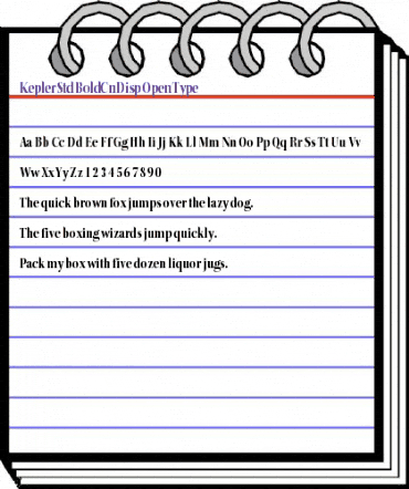 Kepler Std Bold Condensed Display animated font preview Kepler Std Bold Condensed Display animated font preview