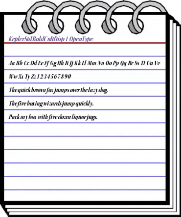 Kepler Std Bold Condensed Italic Display animated font preview Kepler Std Bold Condensed Italic Display animated font preview