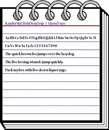 Kepler Std Bold Semicondensed Display animated font preview Kepler Std Bold Semicondensed Display animated font preview