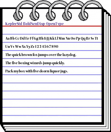 Kepler Std Bold Semicondensed Display animated font preview Kepler Std Bold Semicondensed Display animated font preview