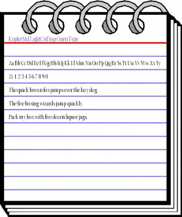 Kepler Std Light Condensed Display animated font preview Kepler Std Light Condensed Display animated font preview