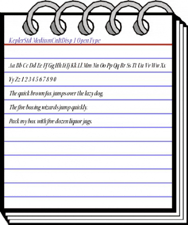 Kepler Std Medium Condensed Italic Display animated font preview Kepler Std Medium Condensed Italic Display animated font preview