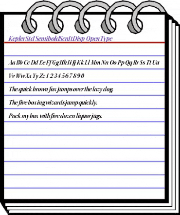 Kepler Std Semibold Semicondensed Italic Display animated font preview Kepler Std Semibold Semicondensed Italic Display animated font preview