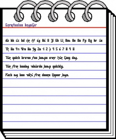 Kernfusion Regular animated font preview Kernfusion Regular animated font preview