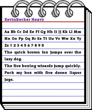 KevinBecker-Heavy Regular animated font preview