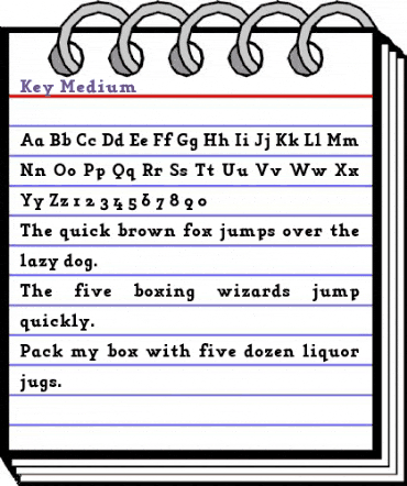 Key Medium animated font preview