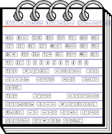 Keyboard KeysCn Condensed Regular animated font preview