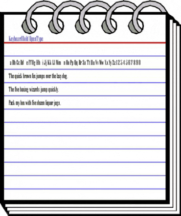 KeyboardBold Regular animated font preview KeyboardBold Regular animated font preview