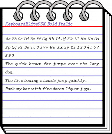 KeyboardEliteSSK Bold Italic animated font preview KeyboardEliteSSK Bold Italic animated font preview