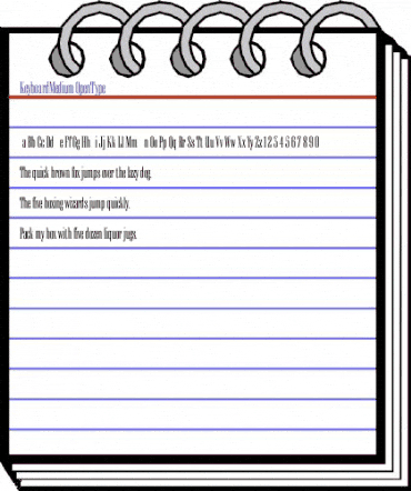 KeyboardMedium Regular animated font preview KeyboardMedium Regular animated font preview