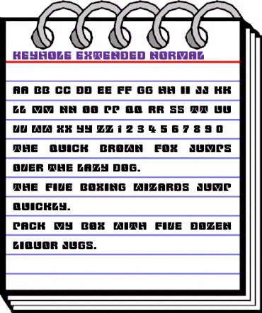 Keyhole-Extended Normal animated font preview
