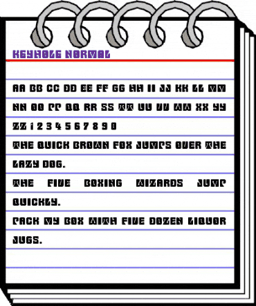 Keyhole Normal animated font preview
