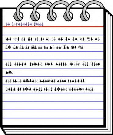 KG Christmas Trees Regular animated font preview