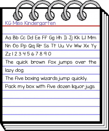 KG Miss Kindergarten Regular animated font preview KG Miss Kindergarten Regular animated font preview