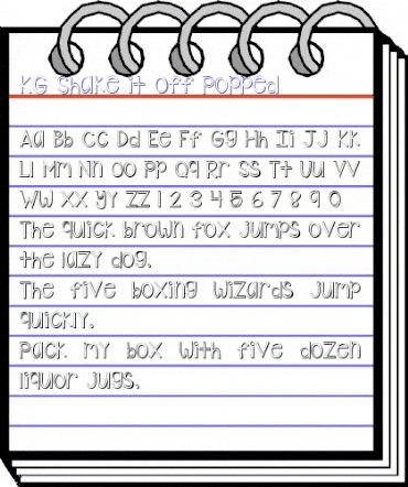 KG Shake it Off Popped Regular animated font preview KG Shake it Off Popped Regular animated font preview