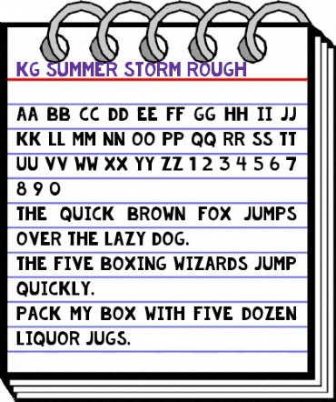 KG Summer Storm Rough Regular animated font preview