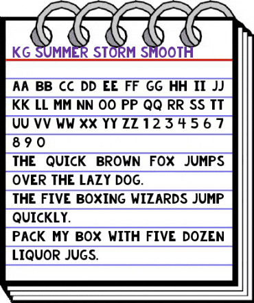 KG Summer Storm Smooth Regular animated font preview