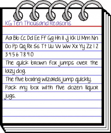 KG Ten Thousand Reasons Regular animated font preview KG Ten Thousand Reasons Regular animated font preview