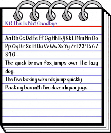 KG This Is Not Goodbye Regular animated font preview