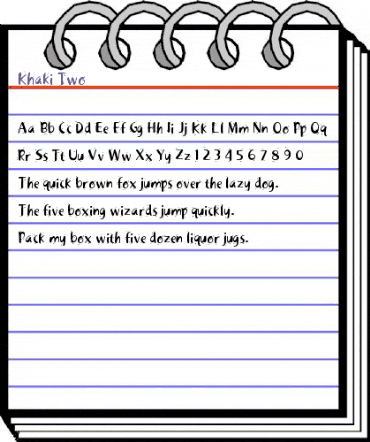 Khaki Two animated font preview Khaki Two animated font preview