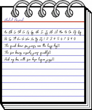 Khalid Personal Regular animated font preview