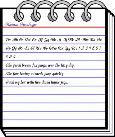 Khanza Regular animated font preview Khanza Regular animated font preview