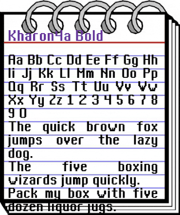 Kharon4a Bold Regular animated font preview