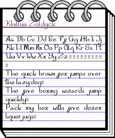 Khillua Zoldyck Regular animated font preview Khillua Zoldyck Regular animated font preview