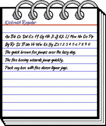 Kickrush Regular animated font preview Kickrush Regular animated font preview