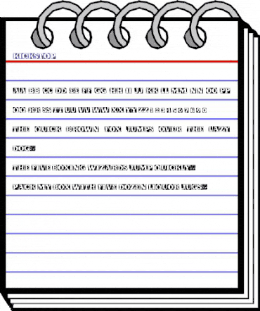 Kickstop Regular animated font preview