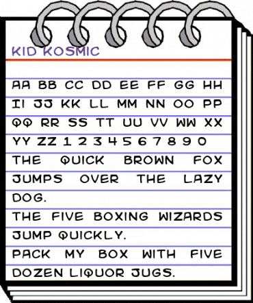 Kid Kosmic Regular animated font preview