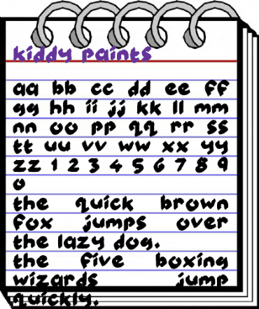 Kiddy Paints Regular animated font preview