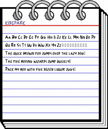 KIDEPARK Regular animated font preview