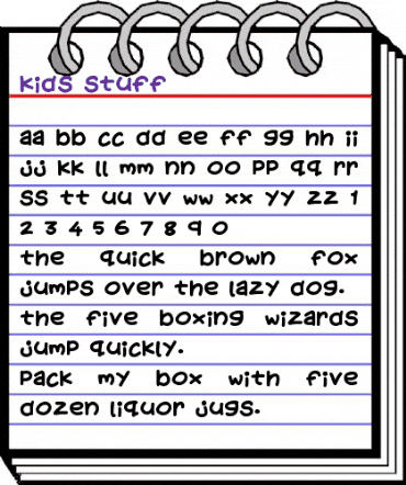 Kids Stuff Regular animated font preview Kids Stuff Regular animated font preview