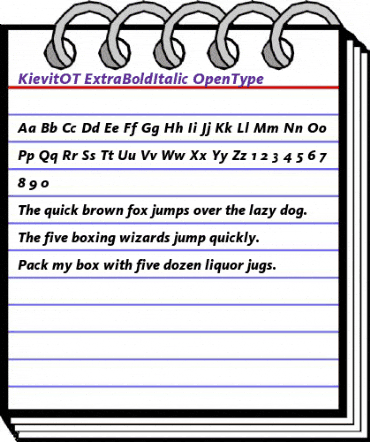 KievitOT-ExtraBoldItalic Regular animated font preview KievitOT-ExtraBoldItalic Regular animated font preview