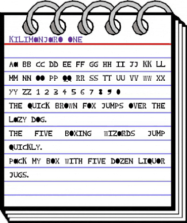 Kilimanjaro One Regular animated font preview Kilimanjaro One Regular animated font preview