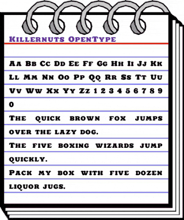 Killernuts Regular animated font preview Killernuts Regular animated font preview