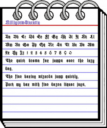 KilligrewStacatto Regular animated font preview KilligrewStacatto Regular animated font preview