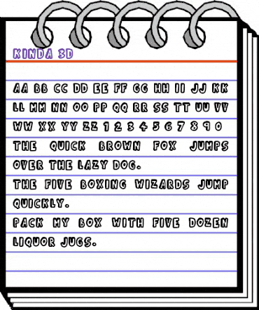 Kinda 3D Regular animated font preview Kinda 3D Regular animated font preview