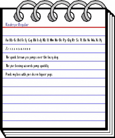 Kinderjoe Regular animated font preview