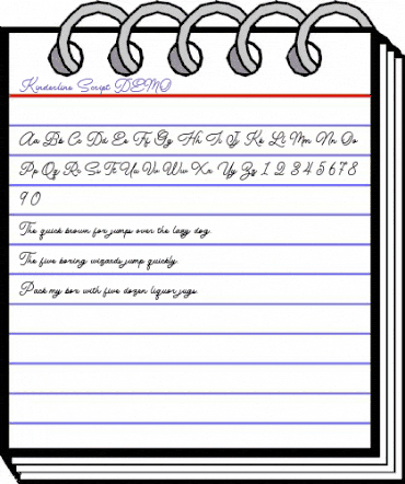 Kinderline Script DEMO Regular animated font preview Kinderline Script DEMO Regular animated font preview
